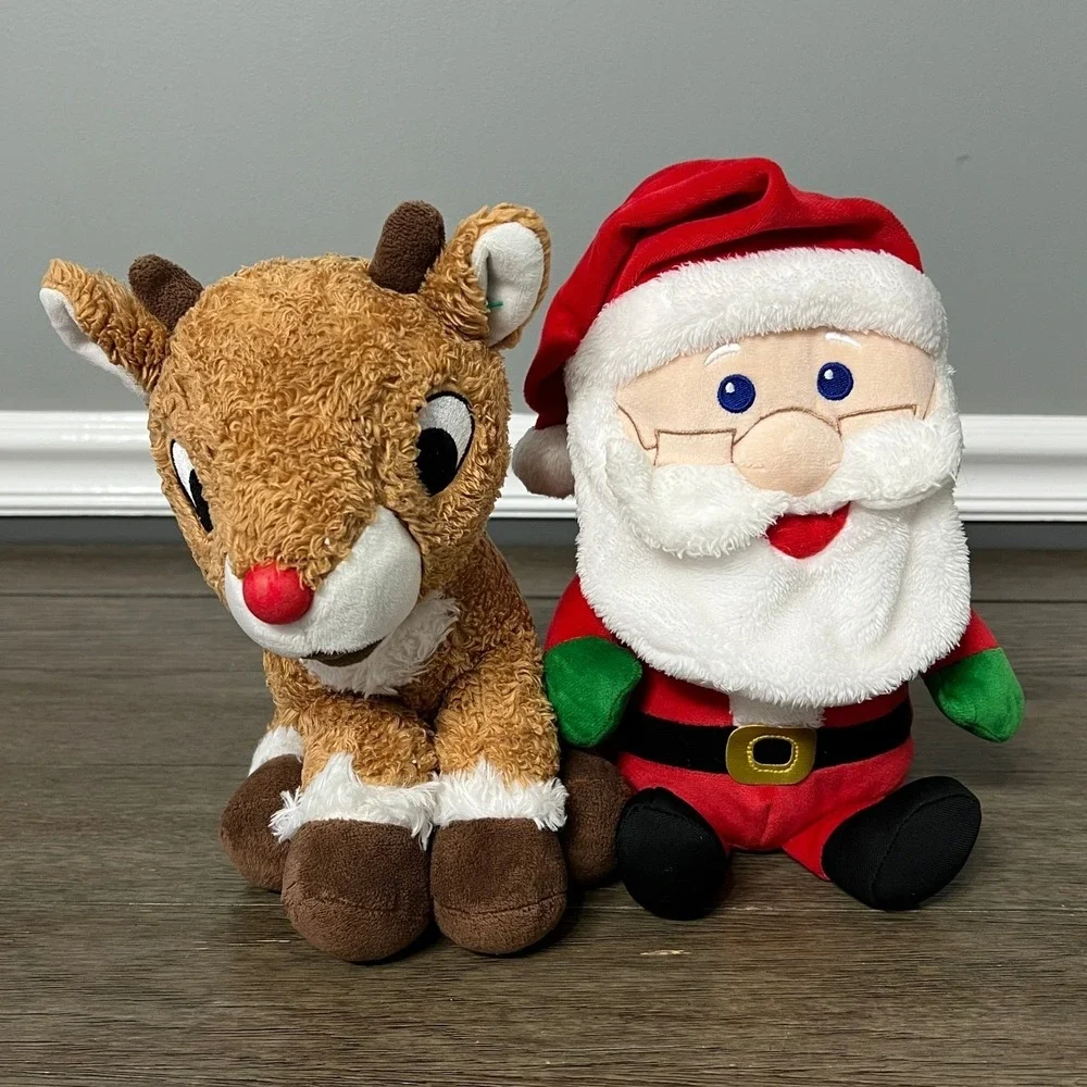 Kohls Cares Rudolph and Santa Plush Christmas Holiday‎ Stuffed Animal Kids